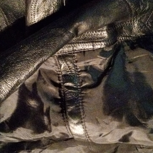 Black Leather biker Jacket - Picture 7 of 8